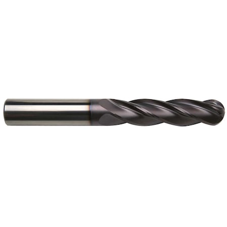 Gs Tooling 5/16" Diameter x 5/16" Shank 4-Flute Extra Long Length Ball Nose Yellow Series Carbide End Mills 102586